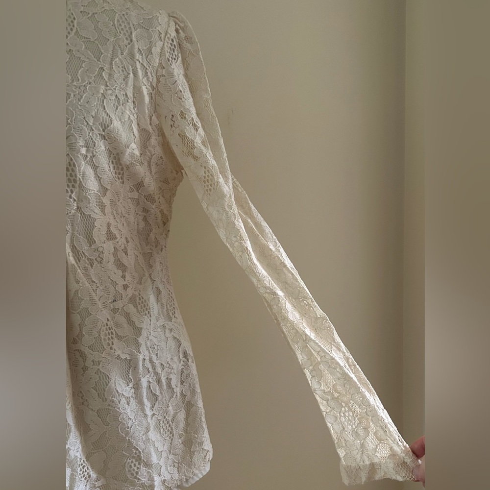 ❤️Pretty Michael Stars Ivory Lace Blouse - Picture 4 of 7